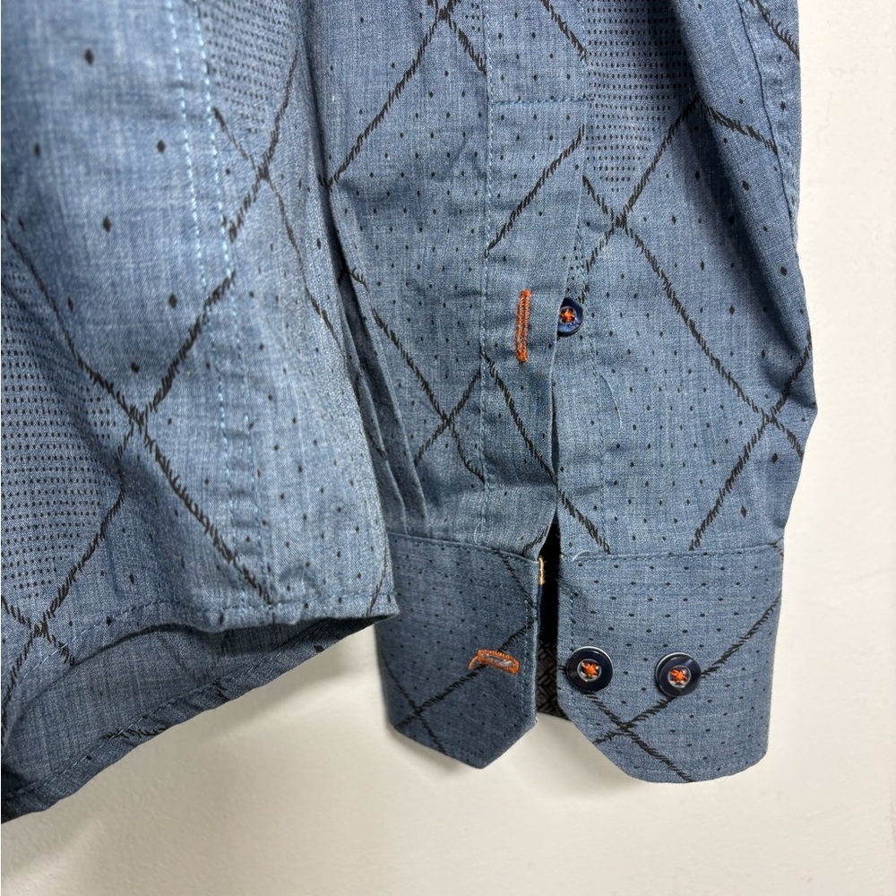2 for 20$ - Point Zero Blue/Grey Checkered Button-Down Shirt Size XXL - Neck 17 - Picture 4 of 6
